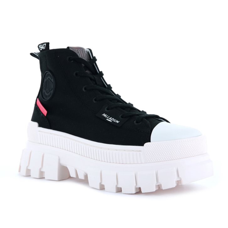 Dámské Boty Na Platformy Palladium Revolt Hi TX Černé Bílé | CZ SMD-06W
